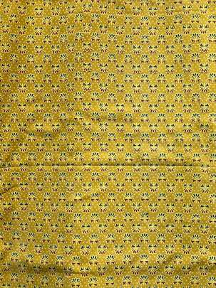  Cotton Ajrakh Handblocked Print Yellow/ 