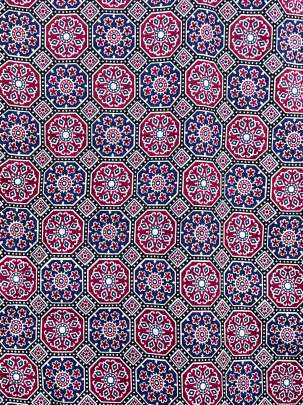 Cotton Ajrakh Handblocked Print Indigo Blue/ 