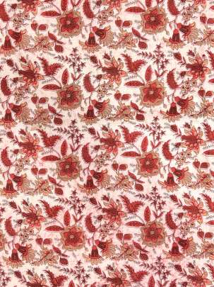 Cotton Ajrakh Handblocked Print Light Peach / 