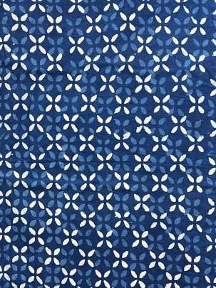 Cotton Dhabu Handblocked Print Indigo Blue/ 