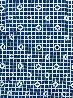 Cotton Dhabu Handblocked Print Indigo Blue/ 