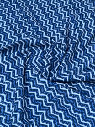 Cotton Gamthi Handblocked Print Blue/