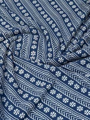 Cotton Gamthi Handblocked Print Blue/ 