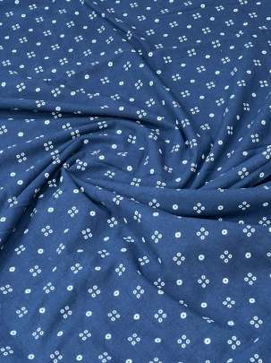 Cotton Gamthi Handblocked Print Blue/ 