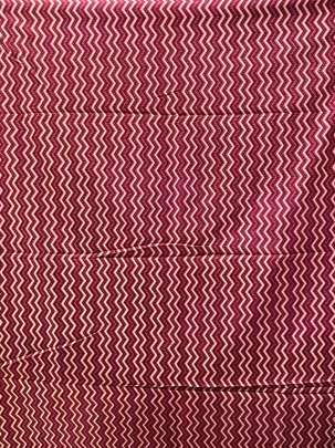 Cotton Gamthi Handblocked Print Cherry Red/ 