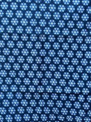 Cotton Gamthi Handblocked Print Blue/ 