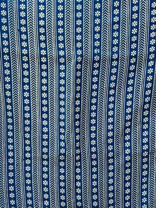 Cotton Gamthi Handblocked Print Blue/ 