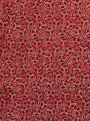 Cotton Gamthi Handblocked Print Maroon/ 