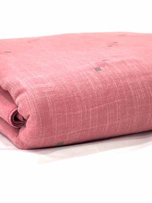 Cotton Jamdani With Woven Motifs Peach/ Handloom jamdani