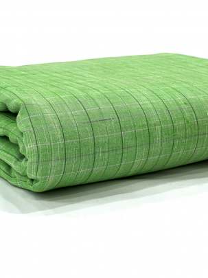 Cotton Jamdani With Woven Motifs Parrot Green/ 