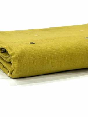 Cotton Jamdani With Woven Motifs Mustard Yellow/ Handloom jamdani