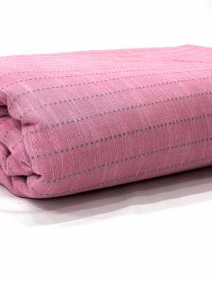 Cotton Jamdani With Woven Motifs Pink/