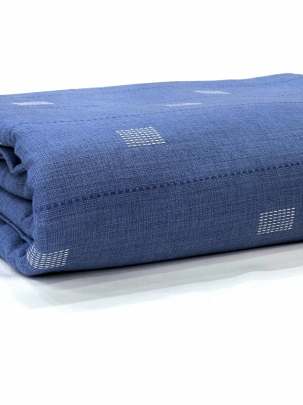 Cotton Jamdani With Woven Motifs Blue/