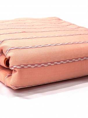 Cotton Jamdani With Woven Motifs Peach/ Handloom jamdani