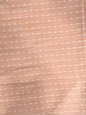 Cotton Jamdani With Woven Motifs Peach/ Handloom jamdani