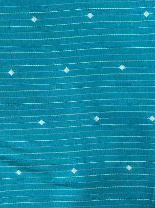 Cotton Jamdani With Woven Motifs Sky Blue/ Handloom jamdani