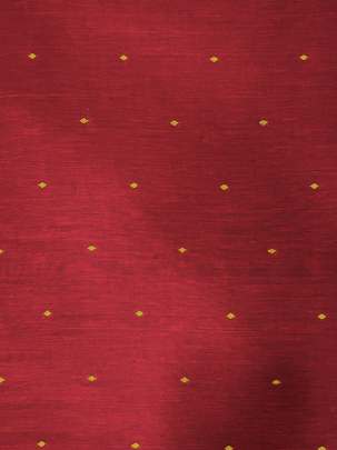 Cotton Jamdani With Woven Motifs Red/ Handloom jamdani