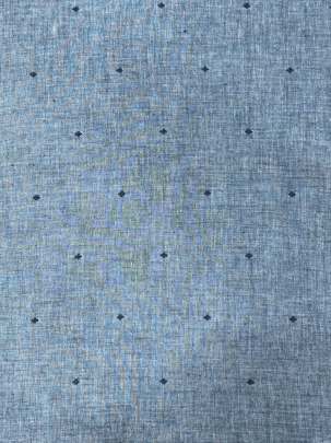 Cotton Jamdani With Woven Motifs Greyish Blue/ Handloom jamdani