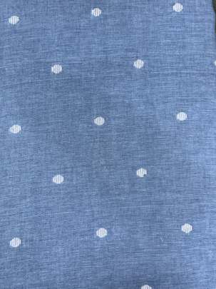 Cotton Jamdani With Woven Motifs Blue/ Handloom jamdani