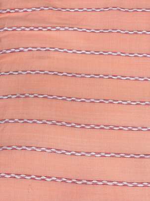 Cotton Jamdani With Woven Motifs Peach/ Handloom jamdani