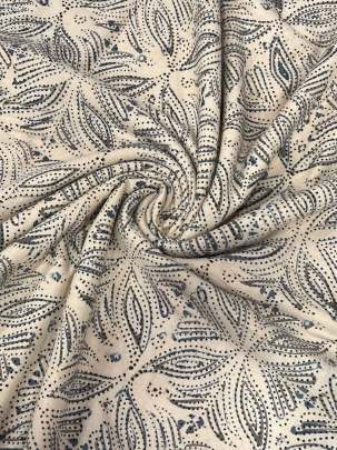  Cotton Kalamkari Natural Handblocked Print - Cream/