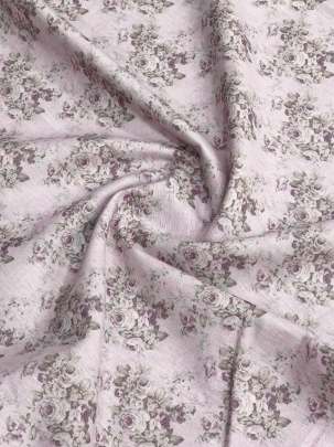 Cotton Linen Print Light Baby Pink/ 