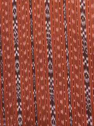 Cotton Sambalpuri Ikkat Rust/ Ikkat cotton 