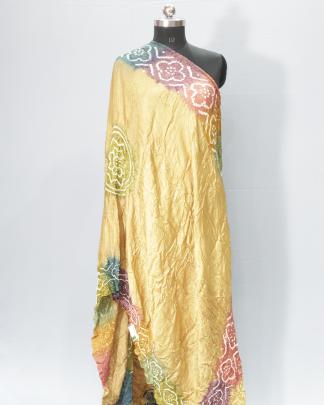 Gaji silk bandhej duppata/