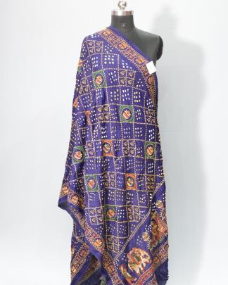 Gaji silk bandhej duppata/ Bandhej duppatas & Stoles