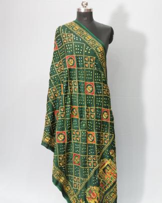 Gaji silk bandhej duppata/ 