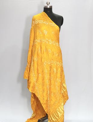 Gaji silk bandhej duppata/