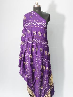 Gaji silk bandhej duppata/ Bandhej duppatas & Stoles