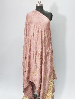 Gaji silk bandhej duppata/