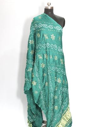 Gaji silk bandhej duppata/