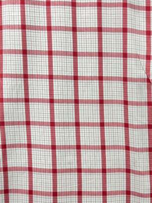 Handloom Cotton Weaving Chex Print White/ Handloom jamdani