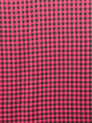 Handloom Cotton Weaving Chex Print Red/ Handloom jamdani