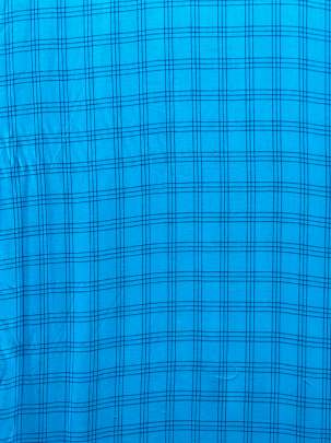 Handloom Cotton Weaving Chex Print Sky Blue/ Handloom jamdani