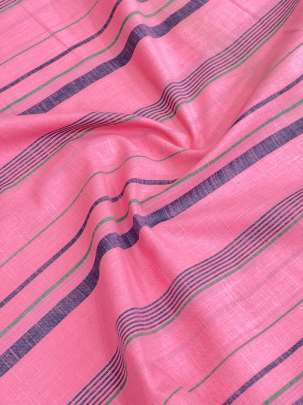 Handloom Cotton Weaving Lining Print Pink/ 