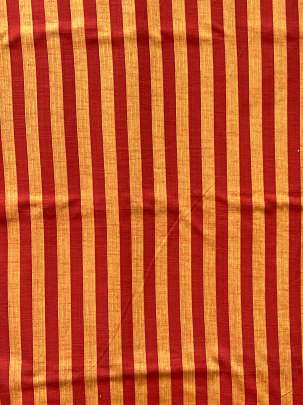 Handloom Cotton Weaving Lining Print Red/ Handloom jamdani