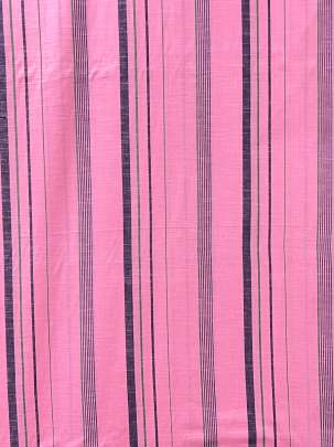 Handloom Cotton Weaving Lining Print Pink/ Handloom jamdani