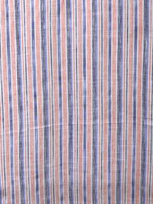 Handloom Cotton Weaving Lining Print Multi-Colour/ Handloom jamdani