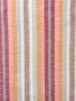 Handloom Cotton Weaving Lining Print Multi-Colour/ Handloom jamdani