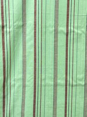 Handloom Cotton Weaving Lining Print Pista Green/ Handloom jamdani