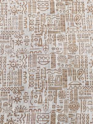 Handloom chanderi jamdani woven print fabric - Beiege/ Handloom jamdani