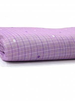 Handloom jamdani fabric with woven motifs design - Lavender/