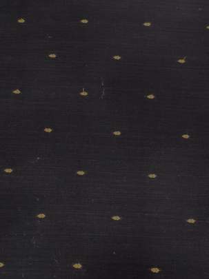 Handloom jamdani fabric with woven motifs design - Black/ Handloom jamdani