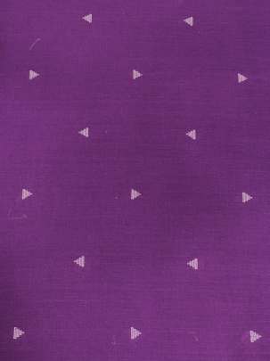 Handloom jamdani fabric with woven motifs design - Magenta/ Handloom jamdani