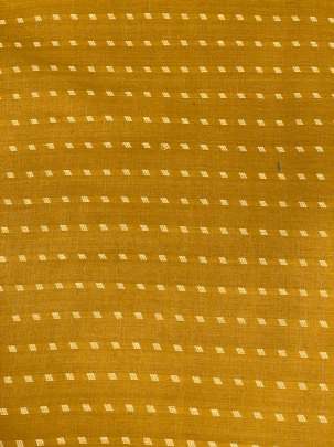 Handloom jamdani fabric with woven motifs design - Mustard yellow/ Handloom jamdani