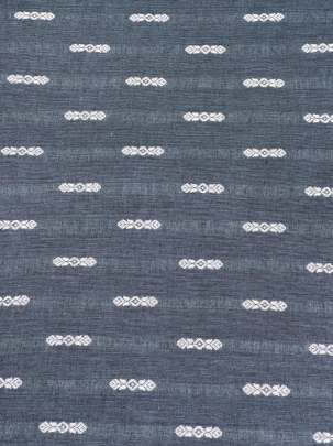 Handloom jamdani fabric with woven motifs design - Grey/ Handloom jamdani