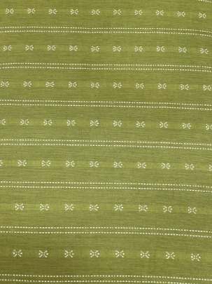 Handloom jamdani fabric with woven motifs design - Pista green/ Handloom jamdani